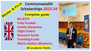 Fully funded Commonwealth Scholarship 202324  UK  Indian Pakistani Bangladesh students PhD [upl. by Nowujalo]