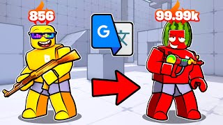 Roblox Rivals But We GOOGLE TRANSLATE 100 Times [upl. by Enirhtak910]