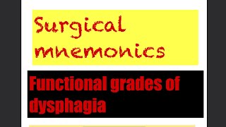 Functional grades of dysphagia [upl. by Secrest526]