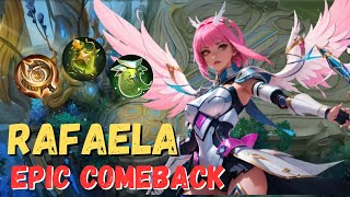 SUPPORT YOUR LOSING TEAM TO VICTORY USING RAFAELA  RAFAELA GAMEPLAY  MOBILE LEGENDS [upl. by Quiteria431]