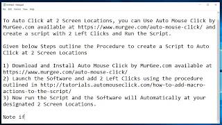 How to Auto Click at 2 Locations [upl. by Onaivlis]