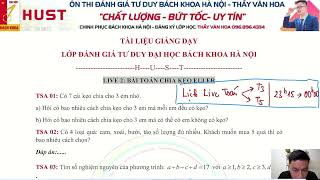 TSA  LIVE TIKTOK  TOÁN  LIVE 2  TOÁN ĐẾM KẸO EULER [upl. by Delainey444]