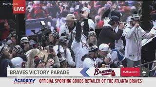 Luke Jackson Tyler Matzek Dansby Swanson and other Braves players spotted during parade [upl. by Dolph483]