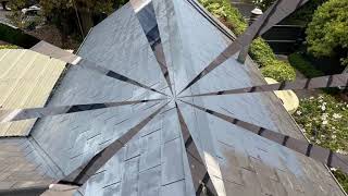 ASBESTOS SLATE AIRLESS ROOF SPRAY PAINTING [upl. by Solracesoj297]