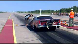 1300hp 57 Chrysler 300C 565cid NOS 14mile drag race [upl. by Bertrando]