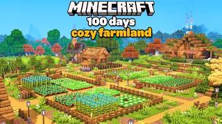 I Spent 100 Days Building the Ultimate Cozy Farm in Minecraft [upl. by Emrich553]