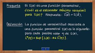 0398 Funciones parametrales y máxima verosimilitud [upl. by Nylekcaj967]