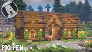 Minecraft  How To Build A Pig amp Cow Pen [upl. by Ehrlich741]