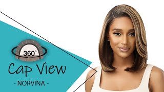 Cap View Outre 100 Human Hair Blend HD 360 Edge 13X4 Lace Front Wig  NORVINA [upl. by Tennes]