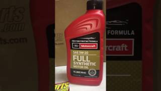 Ford Motorcraft SAE 5w20 Full Synthetic Motor Oil [upl. by Ruenhcs]