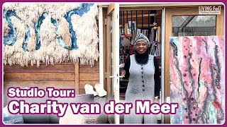 Fiber Arts Craft Room Studio Tour Charity van der Meer of Sharit livingfelt [upl. by Schaefer537]