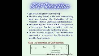 Nucleophilic substitution reactionSN1 reaction mechanismUnimoleculer nucleophilic substitutionyt [upl. by Edveh864]