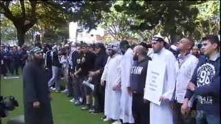 Feelings run high in Sydney Australia AntiIslam film protest  Sept 15th [upl. by Ardnikal]