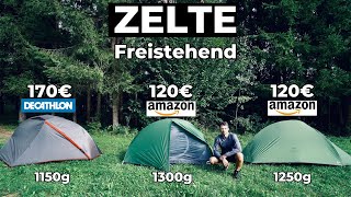 3 Zelte  TEST  Günstig Leicht SemiFreistehend [upl. by Fayola]