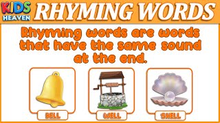 Rhyming Words For Toddlers amp Kids [upl. by Bolanger254]