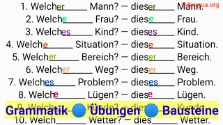 Grammatik Übungen Bausteine Mix Prüfung A1  A2 B1  B2 b1 b2 bausteine learngerman [upl. by Rusel]