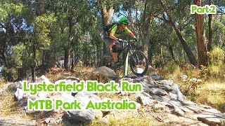 Lysterfield MTB Park  Black Run  Part 2  Australia  MTBTravelGirl [upl. by Yeldua]