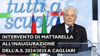 Mattarella alla cerimonia di inaugurazione dell’anno scolastico [upl. by Concettina]