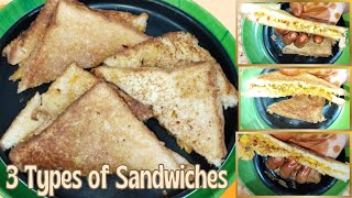 3 Types of Quick Sandwiches  పిల్లలు కూడా చాలా సులభంగా చేసుకునే 3 రకాలైన హెల్దీ Sandwiches [upl. by Ykcor526]