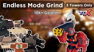 TDX 3 TOWERS ENDLESS MODE GRIND STRATEGY  Roblox [upl. by Ayr7]