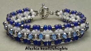 Lattice Beaded Bracelet Tutorial [upl. by Edwina]