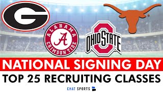 College Football Signing Day Top 25 Recruiting Classes For 2024 [upl. by Kyle]