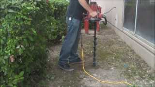 Test Run 1200 Watt Electric Post Hole Digger w 4 Inch Auger Bits Pt2 [upl. by Chancelor]