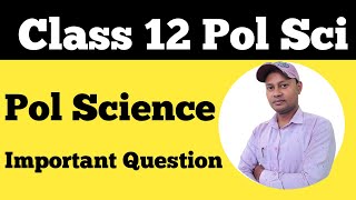 Political sci  Class 12  Midterm  Important Question [upl. by Zolnay576]