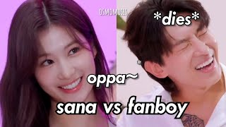 sana flirting vs struggling fanboy [upl. by Jutta]