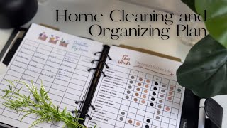 Plan with me in my home cleaning Planner  Free home cleaning and decluttering Canva Templates [upl. by Churchill]