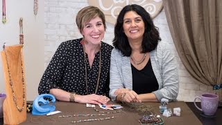 Artbeads Cafe  Knotting with the KnotaBead Tool with Candie Cooper and Cynthia Kimura [upl. by Nirret777]