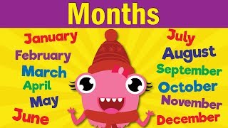 Months of the Year Song  Learn the 12 Months  Kindergarten Preschool amp ESL  Fun Kids English [upl. by Ecallaw]