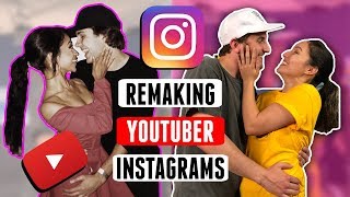 Recreating Famous Youtubers Instagrams FT REACT CAST [upl. by Meggi]