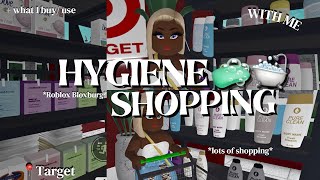 COME HYGIENE SHOPPING W ME 🧼🛁  Travel Prep 🧳 Bloxburg Target Build  Roblox Voiced RP [upl. by Ahsekim]