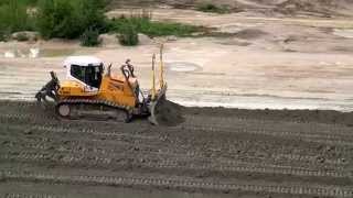 Liebherr  Dozer PR 736 fine grading with laser [upl. by Opalina]