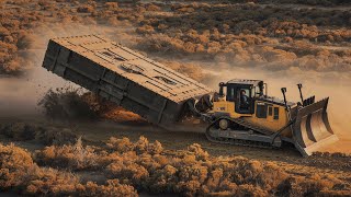 How a Bulldozer and Anchor Chain Transform Thick Wooded Land in Minutes [upl. by Honeyman]