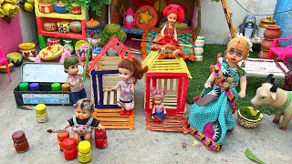 Barbie Doll All Day Routine In Indian VillageRadha Ki Kahani Part454Barbie Doll Bedtime Story [upl. by Yerag762]