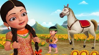 Agdum bagdum ghoda dum saaje  Bengali Rhymes for Children  Infobells [upl. by Mathe]