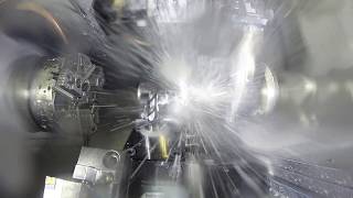 Spheroidal Graphite Iron Crankshaft Turning on a Nakamura WT300 [upl. by Berner]