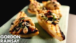 Cannellini Bean Crostini With Anchovy amp Olives  Gordon Ramsay [upl. by Biddie]