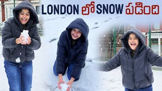 London లో snow పడిందిfull snow in United Kingdomsnow walk in london [upl. by Nnelg]