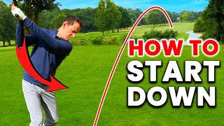 EFFORTLESS GOLF SWING  How to Start the Downswing like a Tour Pro  GAME CHANGER Golf Drill [upl. by Aneekahs]