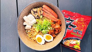 Shin Ramyun Noodle Koreansk Ramen Opskrift [upl. by Adrahs]