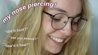 My nostril piercing experience  Pain level healing process etc [upl. by Okimuy484]