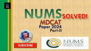 MDCAT NUMS 2024 ResultSolved PartII  NUMS Result  NUMS 2024 Physics Solved  MDCAT Physics [upl. by Vokaay176]