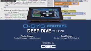 QSYS Control Webinar Control Deep Dive [upl. by Htebazileharas]