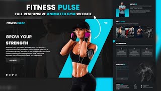 Full Responsive Fitness Website using HTML CSS and JavaScript [upl. by Marcin]