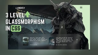3 Level Glassmorphism Design In CSS  CSS Tutorial [upl. by Lillian]