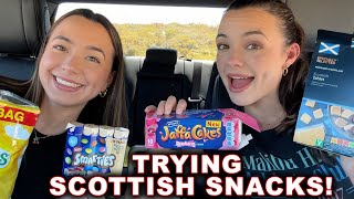 Trying Scottish Snacks  Car Rides  Merrell Twins [upl. by Bixler]