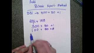 Addition Break Apart Method 3rd grade [upl. by Jorge]